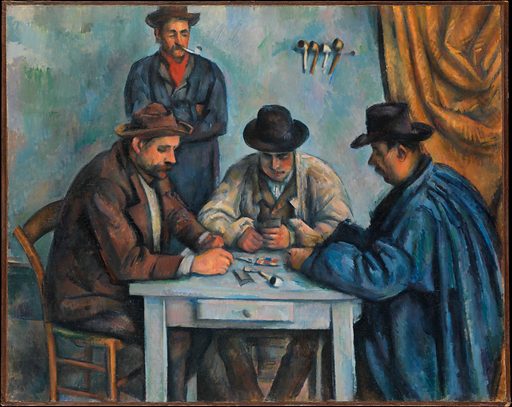 Painting of Guys Playing Cards;