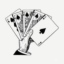 A hand of spade cards;